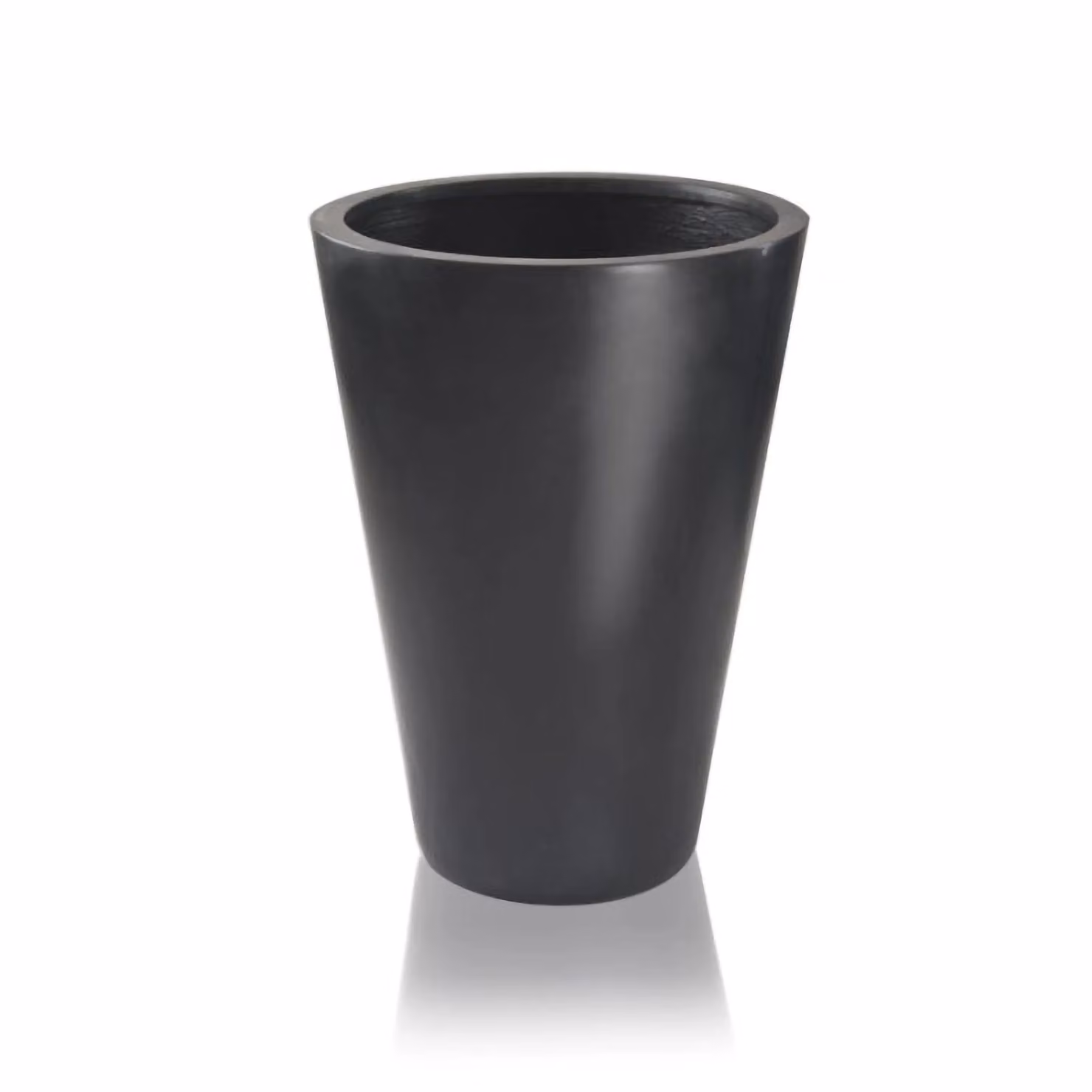 Primrose Calgary Polystone Tall Planters, Set of 2, Black, Height: 89 cm – 3
