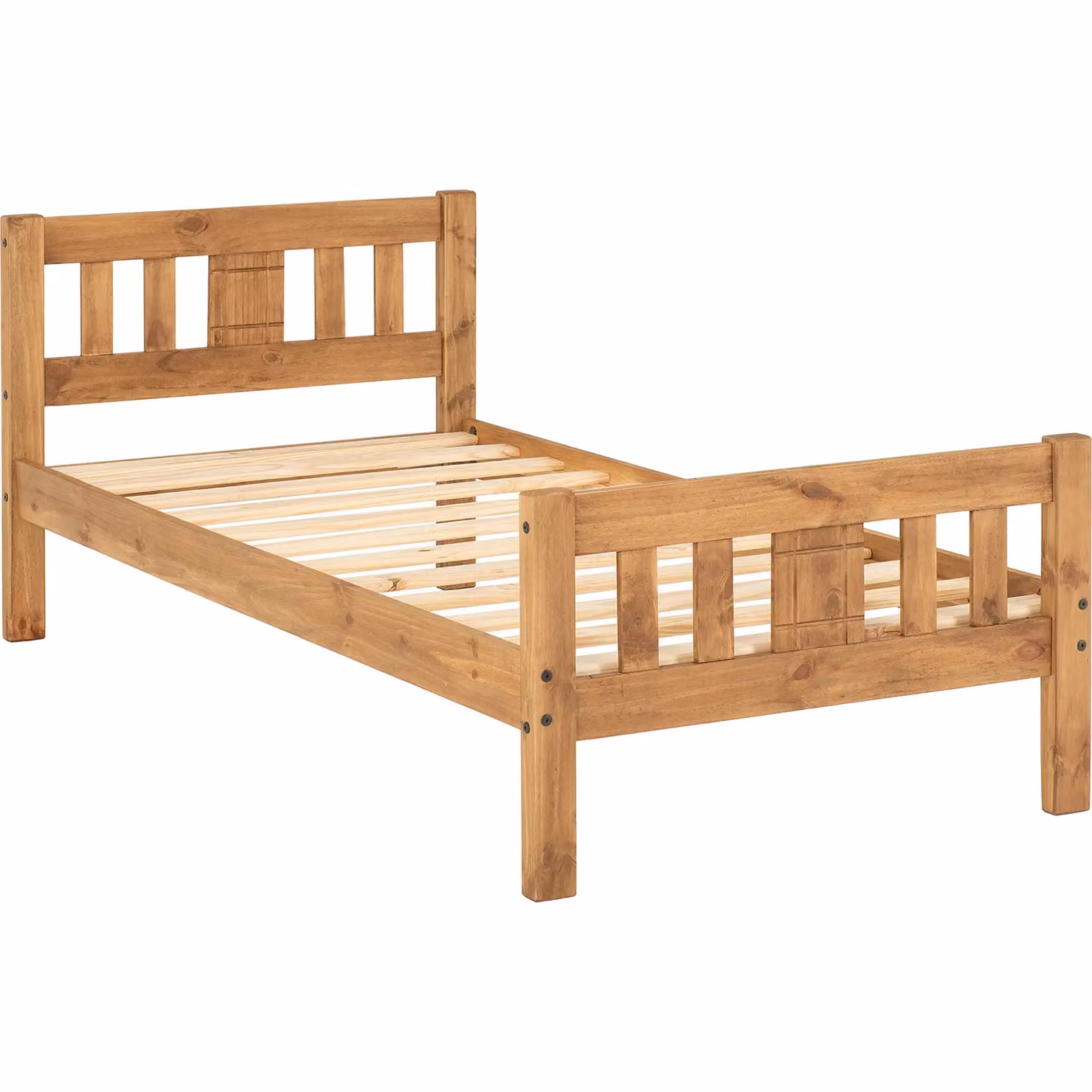 Seconique Rio Single Bed Frame in Brown Waxed Solid Pine, 90 x 190 cm – 2