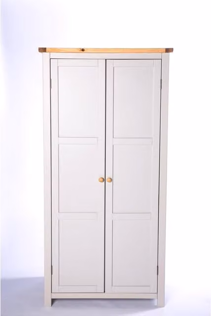 Cabinet Bits Argenta 2 Door Wardrobe in Grey Waxed Pine
