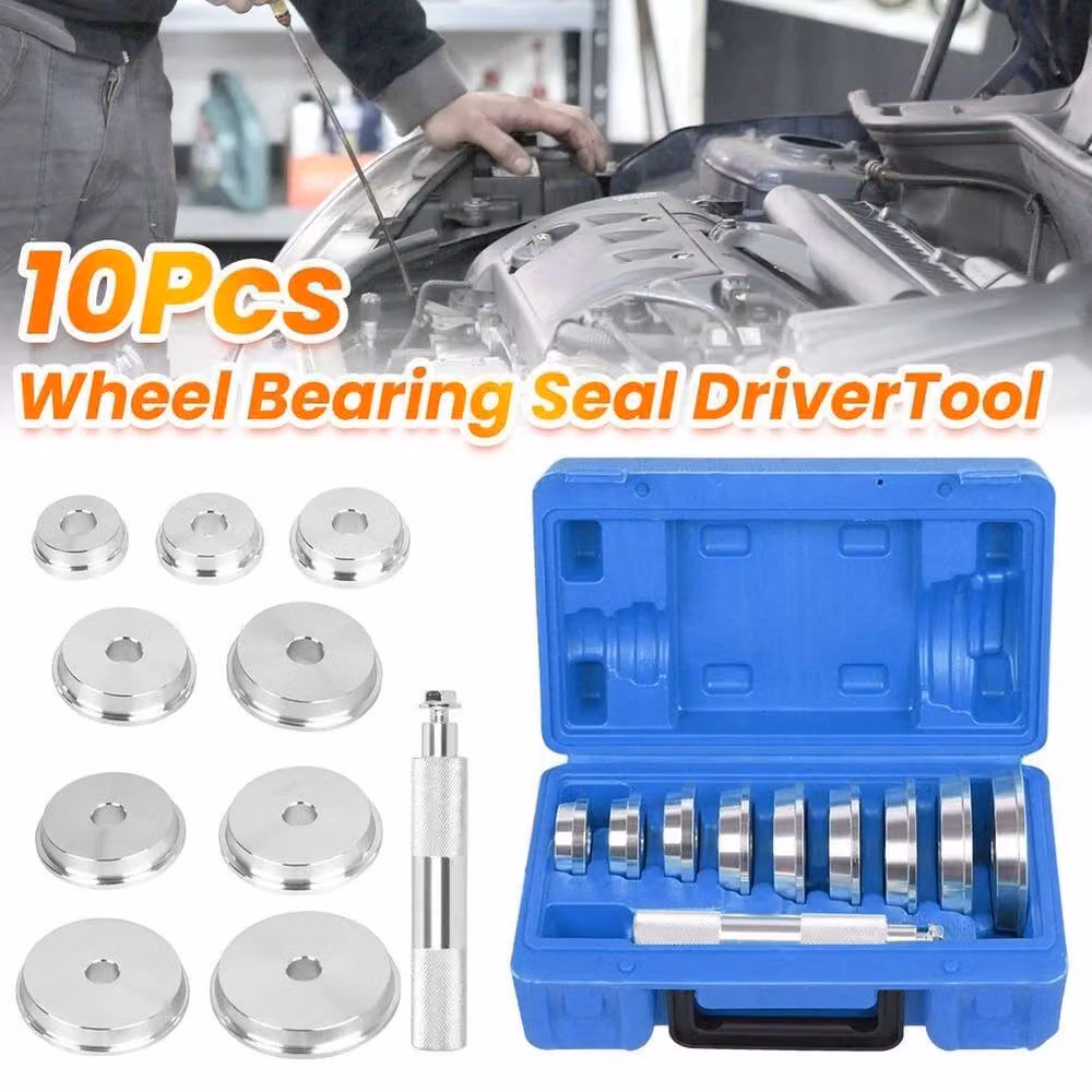 VOGREX 10pc Wheel Bearing Bush Race Press Seal Driver Tool Set in Silver and Multicolour – 2