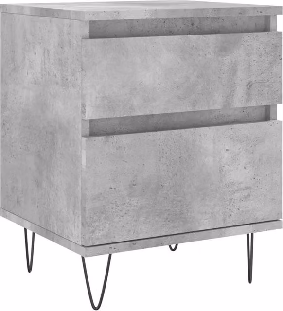 Berkfield Home Bedside Cabinet in Concrete Grey, W/D/H: 40 x 35 x 50 cm – 1