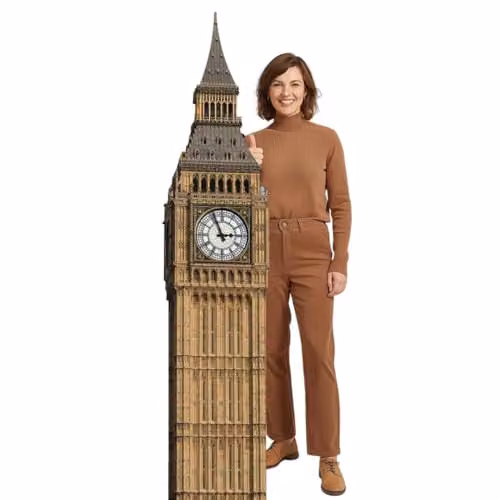 Star Cutouts SC146 Big Ben London Star Cardboard Cutout, Multicolour Freestanding Landmark Decoration – 1