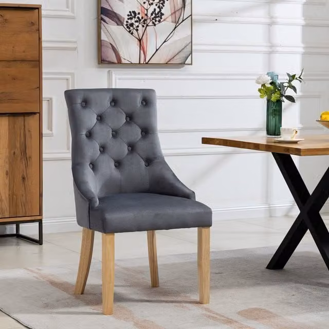 Artemis Home Ravenna Velvet Dining Chairs, Set of 2, Grey