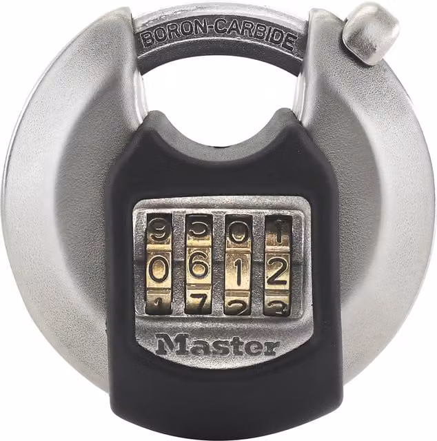Master Lock Excell Disc Combination Lock in Silver Stainless Steel