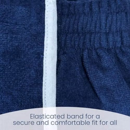 Allure Bath Fashions Supersoft 100% Cotton Wearable Shower Wrap Bath Towel, Blue – 2