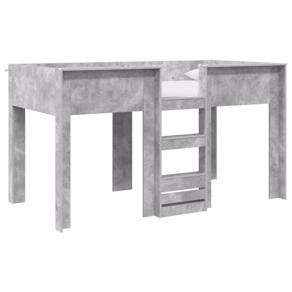 Berkfield Home Modern Two-Level Bunk Bed for Children in Concrete Grey, W/D/H: 200 x 100 x 100 cm, Engineered Wood – 2