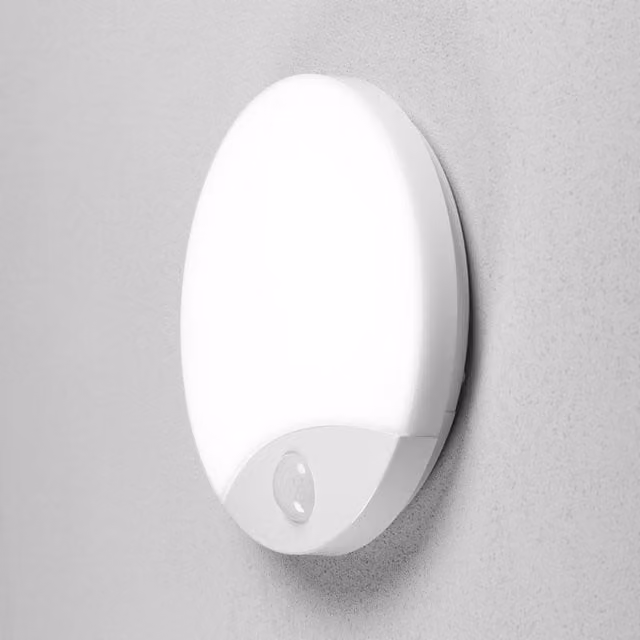 CGC Lighting Logan Round LED Ceiling Light with PIR Motion Sensor and Timer in White