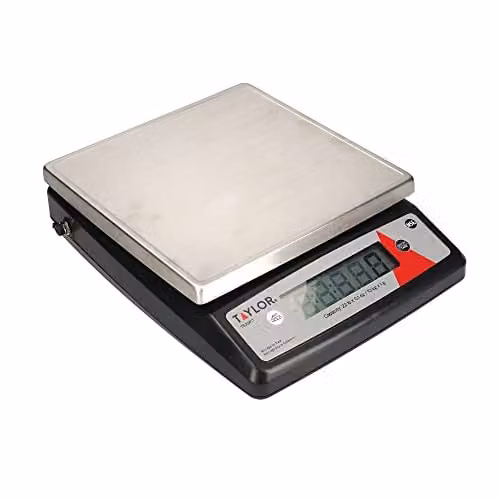Taylor Pro Professional Digital Kitchen Scale with Dual Platform and Tare Function, Brushed Stainless Steel, Black/Silver, 10kg Capacity