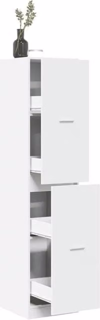 Berkfield Home Apothecary Cabinet in White, W/D/H: 40 x 41 x 174.5 cm