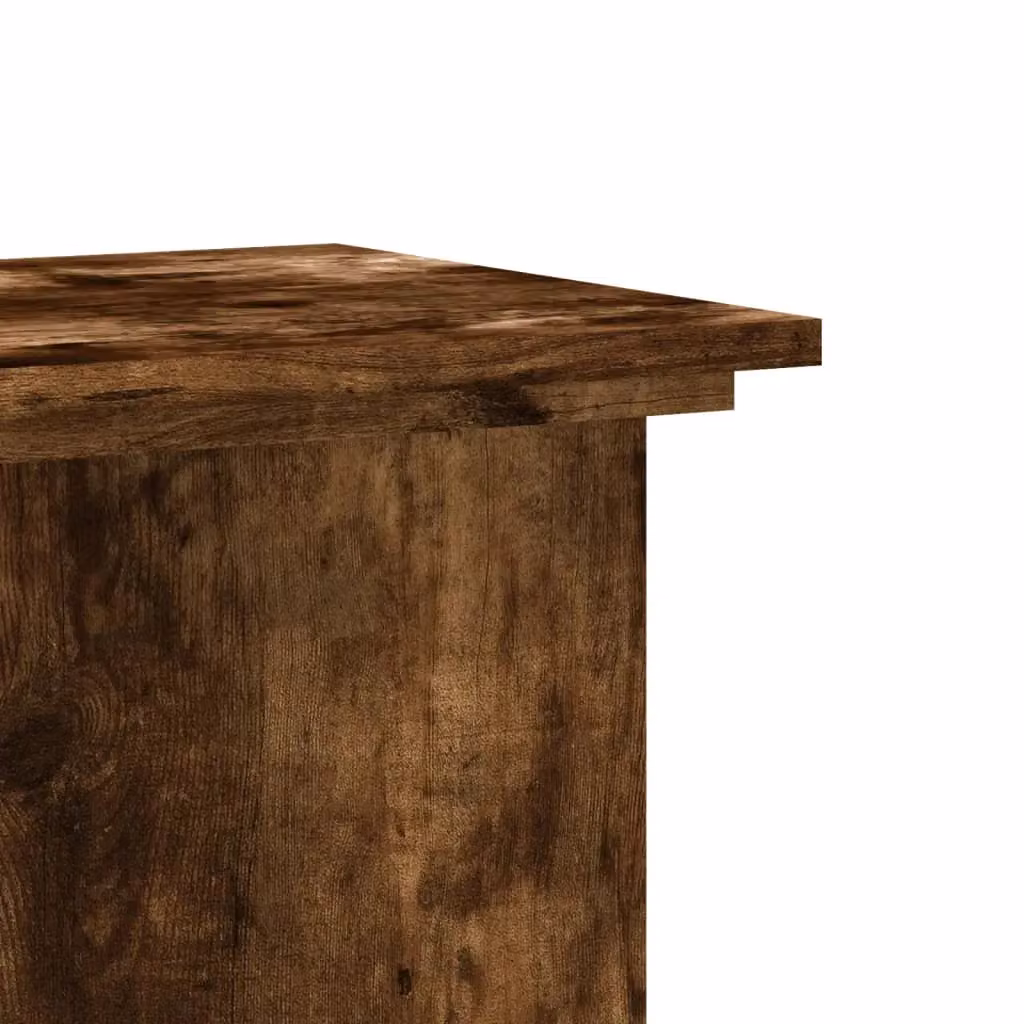 Berkfield Home Modern Smoked Oak Plant Stand, Brown, W/D/H: 33 x 33 x 60 cm – 3