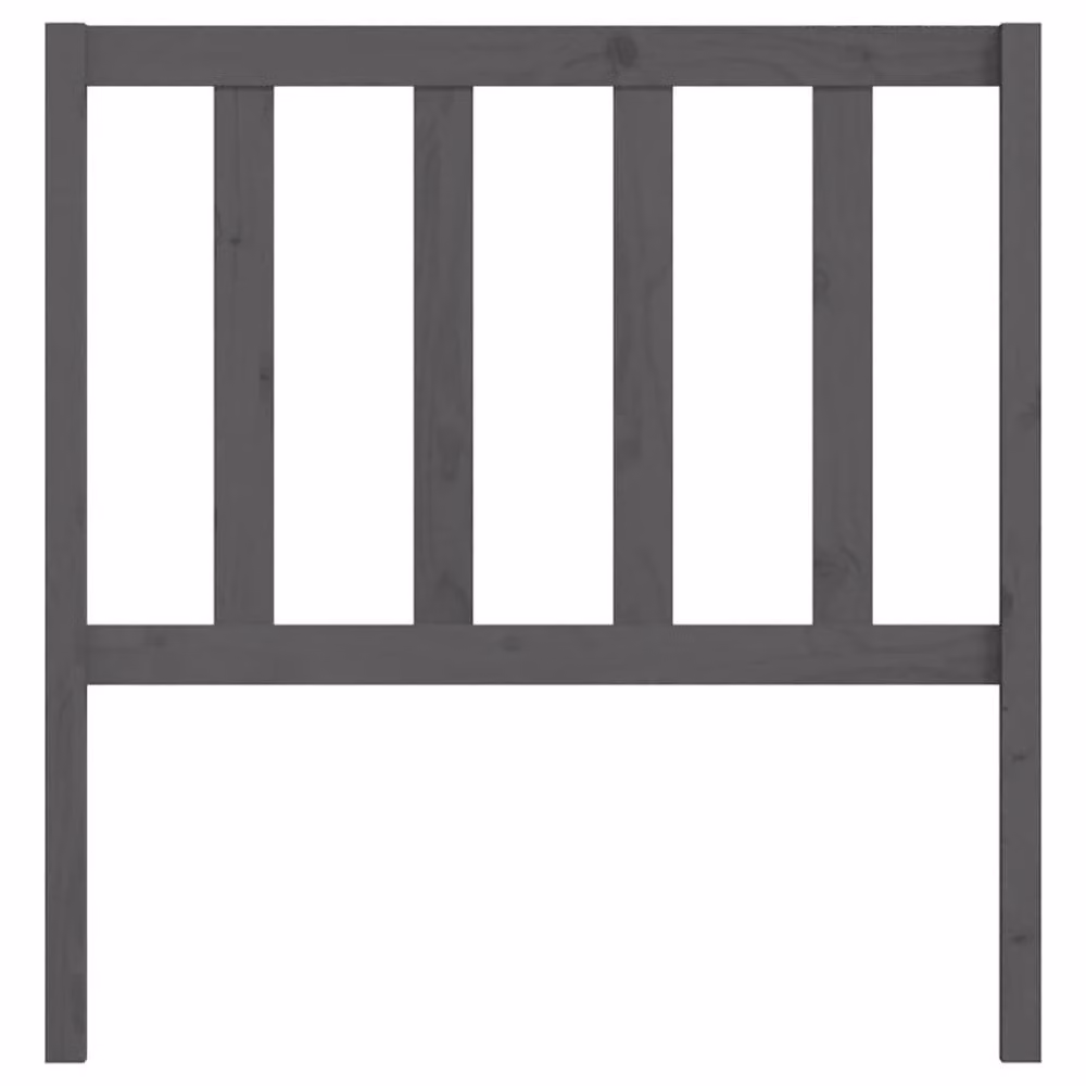 Berkfield Home Beautiful Bed Headboard in Grey Solid Pine Wood, W/D/H: 96 x 4 x 100 cm – 3