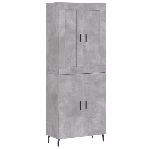 vidaXL Industrial Highboard in Grey with Hinged Doors, W/D/H: 69.5 x 34 x 180 cm – 1