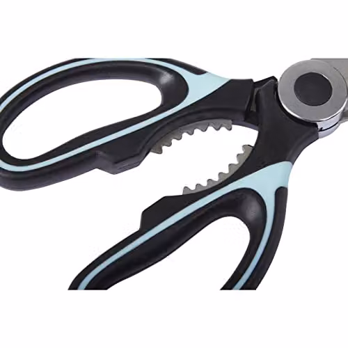 Premier Housewares Multipurpose Stainless Steel Kitchen Scissors in Black and Green – 3