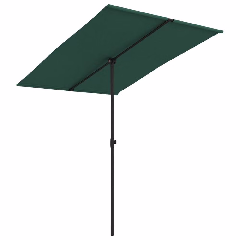 Berkfield Home Outdoor Parasol with Aluminium Pole, Green, W: 200 cm, D: 150 cm – 2