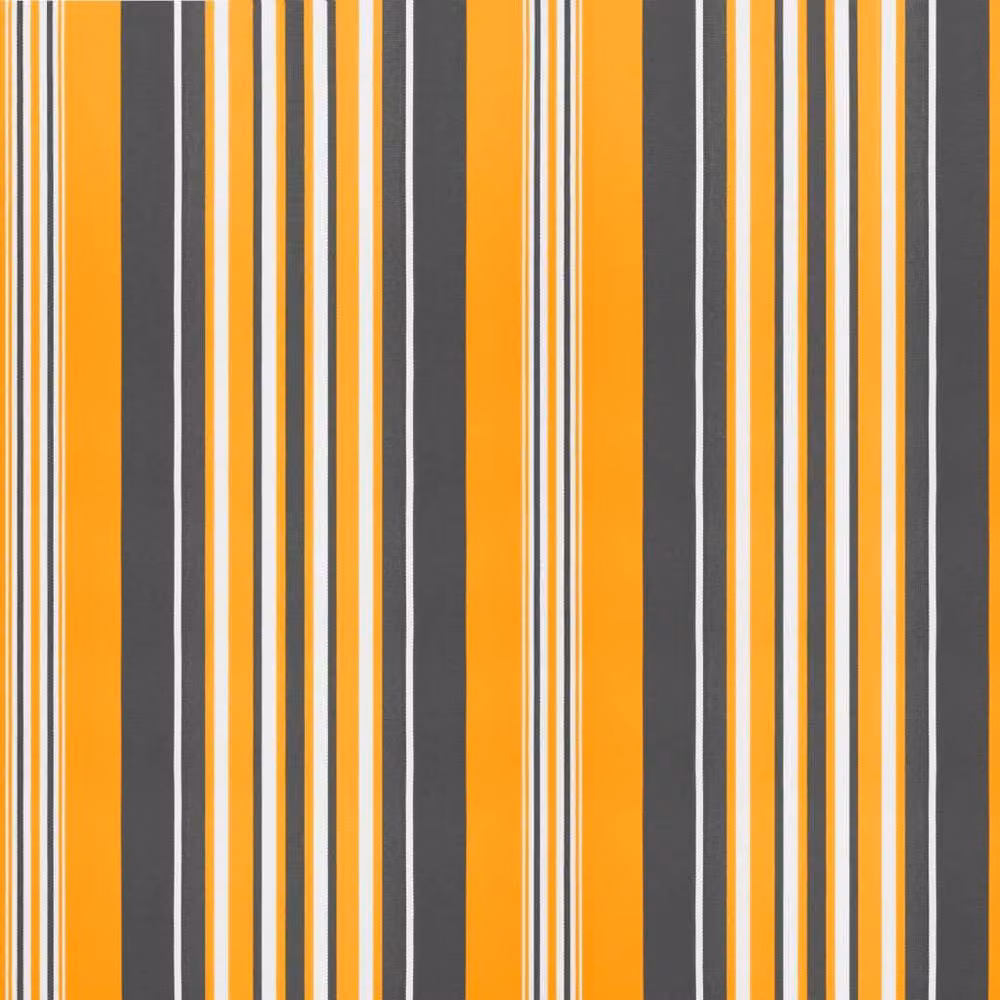Berkfield Home Replacement Awning Valance Fabric in Yellow and Grey Stripe, 6 m – 3