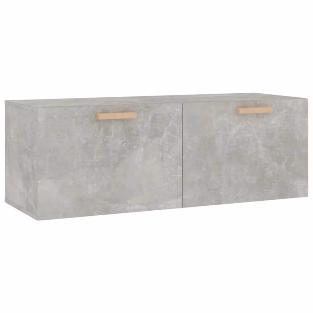 Berkfield Home Wall Mounted Cabinet in Concrete Grey, W: 100 cm, D: 35 cm, H: 35 cm – 2