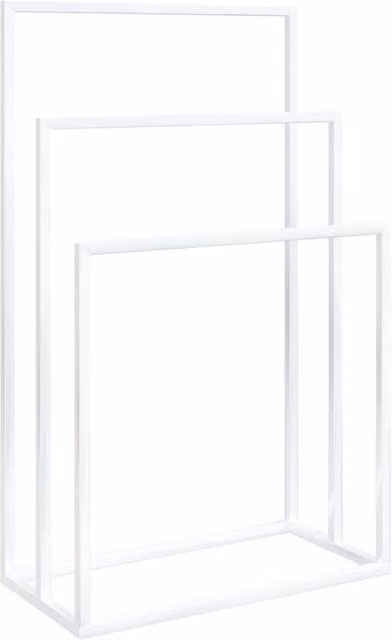 Berkfield Home Freestanding Metal Towel Rack in White, W/D/H: 48 x 24 x 79 cm – 1
