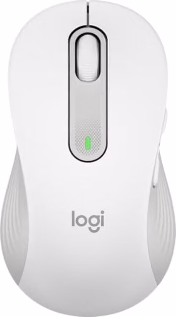 Logitech Signature M650 Wireless Bluetooth Mouse, White, 4000 DPI