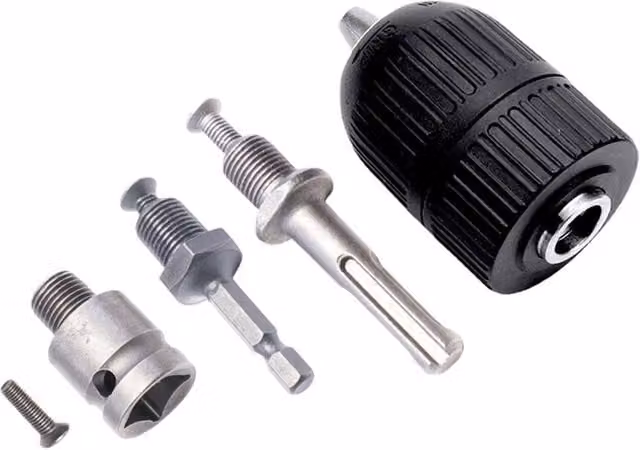 Nordara Black Metal SDS Plus to Hex Shank Drill Chuck Adapter Conversion Set 2-13mm – 1