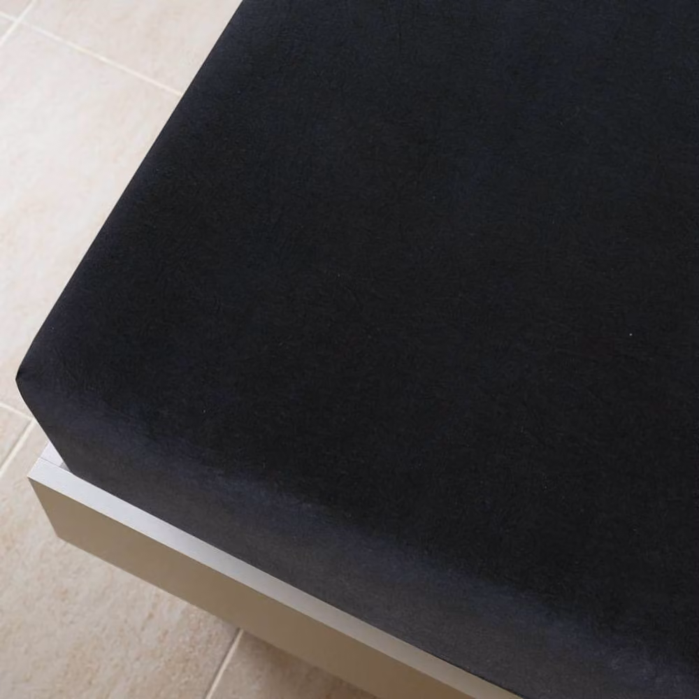 Berkfield Home Black Cotton Jersey Fitted Sheet W/D/H: 90 x 200 cm – 4