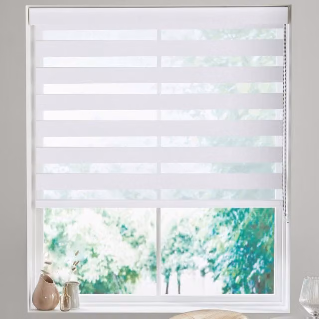 Terrys Venus Made to Measure Day and Night Blind in White Ice