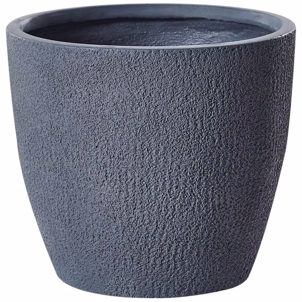 Wyld and Coco Grey Fibre Clay Round Planter Tub, Diameter: 46 cm – 2