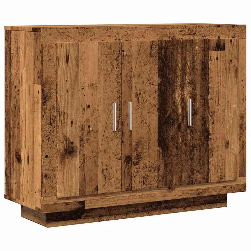 Berkfield Home Rustic Old Wood Sideboard in Brown, W/D/H: 92 x 35 x 75 cm – 2