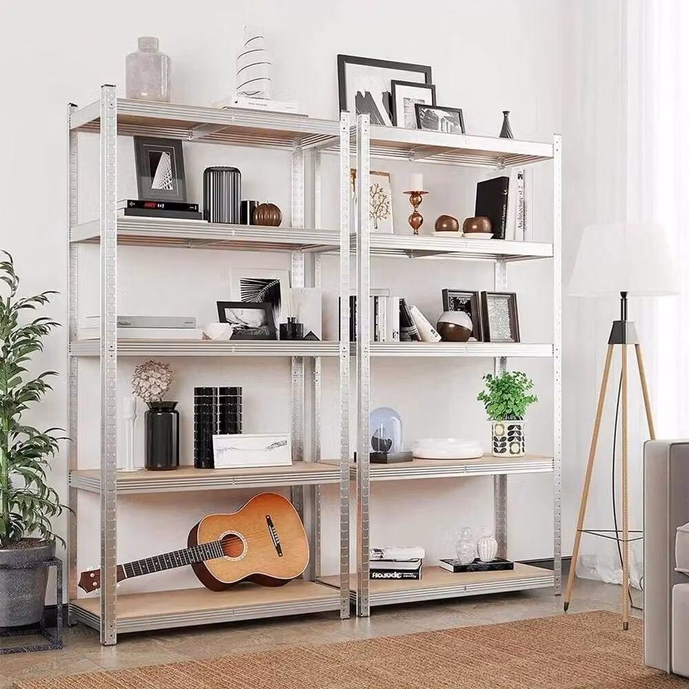 VOGREX 5-Tier Heavy Duty Boltless Metal Garage Shelving in Beige – 3