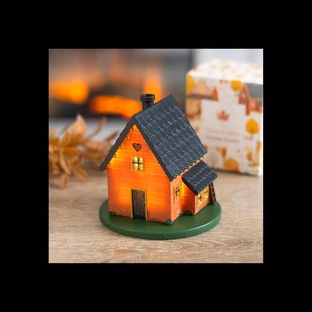 KDMD Orange Woodland House LED Light Up Resin Tabletop Decoration – 1