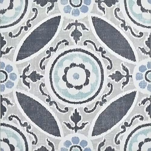 WallPops FP2484 Sienna Blue Self-Adhesive Mediterranean Style Peel and Stick Floor Tiles, Set of 10 – 1