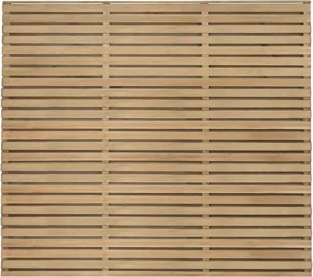 Forest Impregnated Brown Wood Double Slatted Fence, Height: 150 cm, Pack of 5