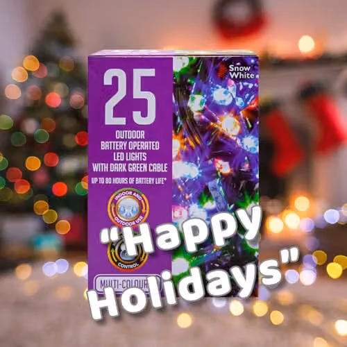 VFM e-Store Multicolour Christmas String Lights with 25 Bulbs – 5
