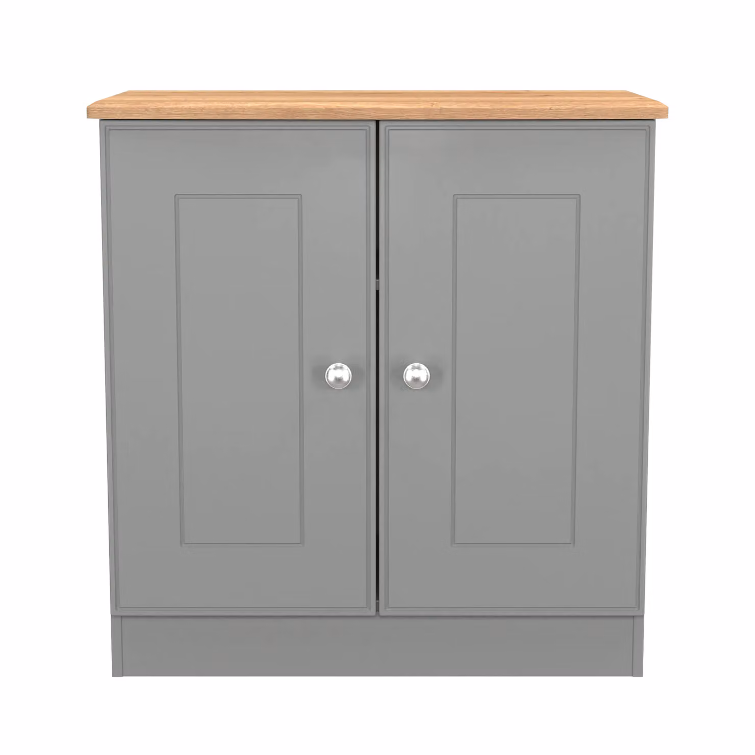 Ready Assembled 2 U Albert 2 Door Cabinet in Dark Grey – 2