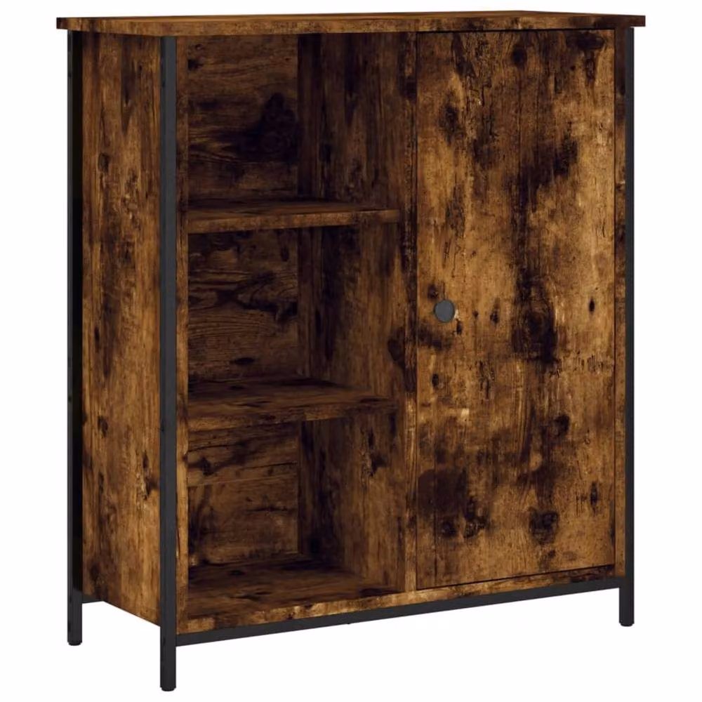 Berkfield Home Smoked Oak Sideboard in Brown, W/D/H: 70 x 30 x 80 cm – 3