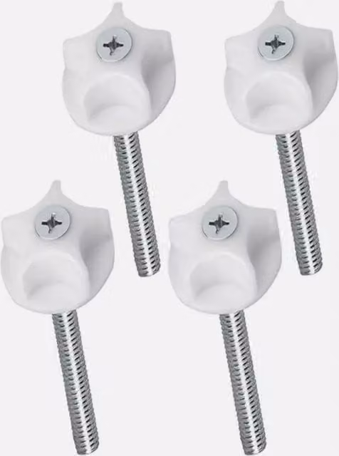 Sloomy M8 Headboard Bolts and Screws with Fixed Washers, Silver, Pack of 4, 90mm