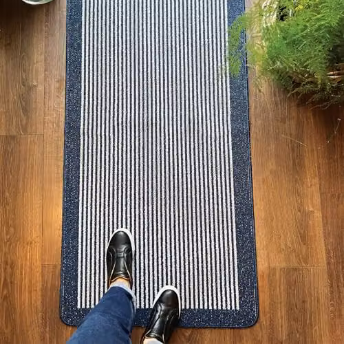 My Mat Stain Resistant Striped Runner in Blue, W: 67 cm, L: 200 cm – 2