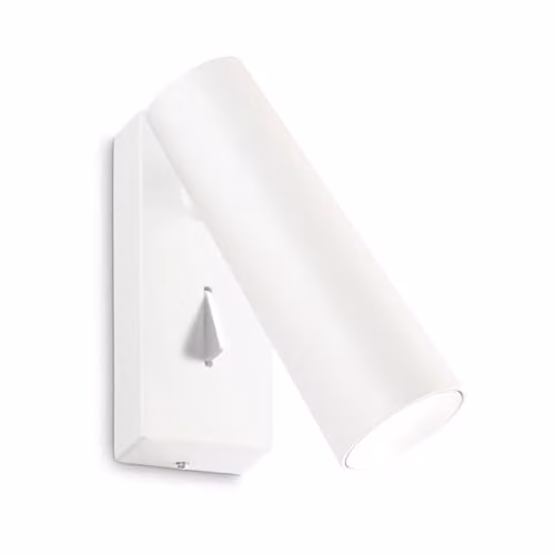 Netlighting Industrial Pipe Wall Adjustable LED Reading Light in White, 3000K Warm White