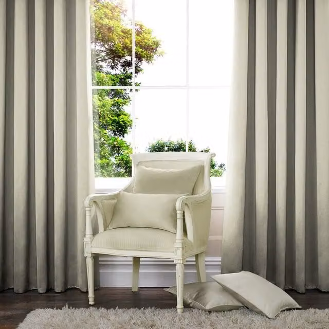 Terrys Made to Measure Willow Blackout Fabric Panel Curtains in Beige or Grey