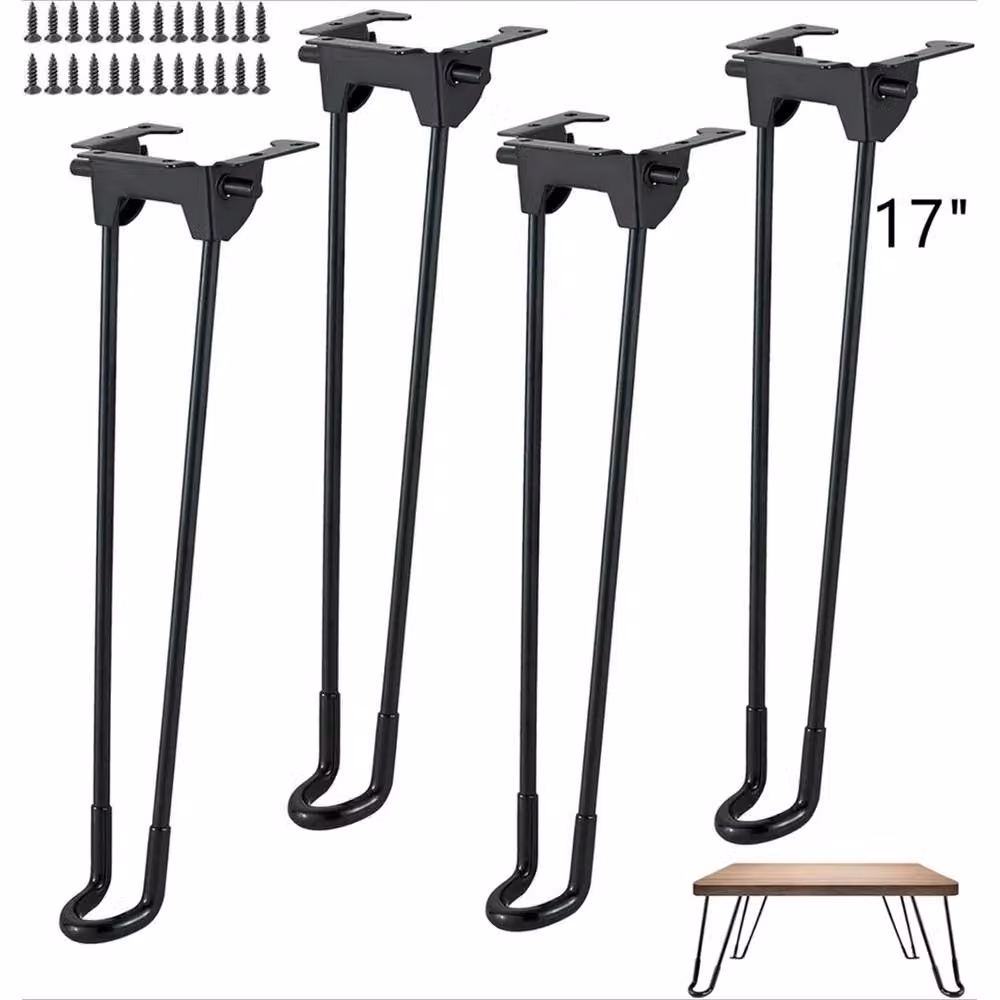 Nordara Set of 4 Black Steel Folding Table Legs – 2