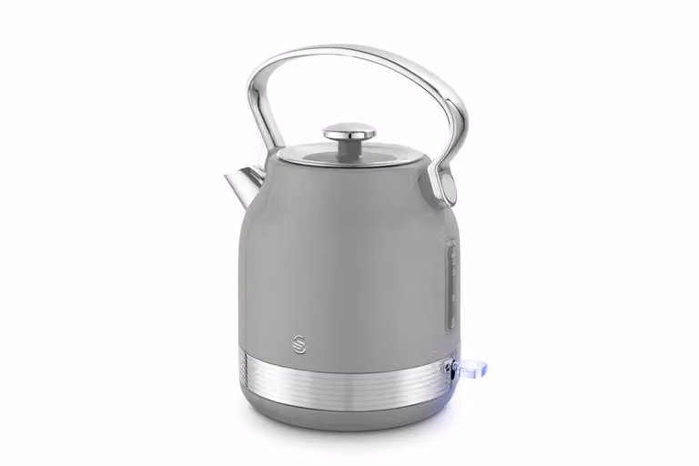 Swan Retro Collection Kettle and 4 Slice Toaster Set in Grey