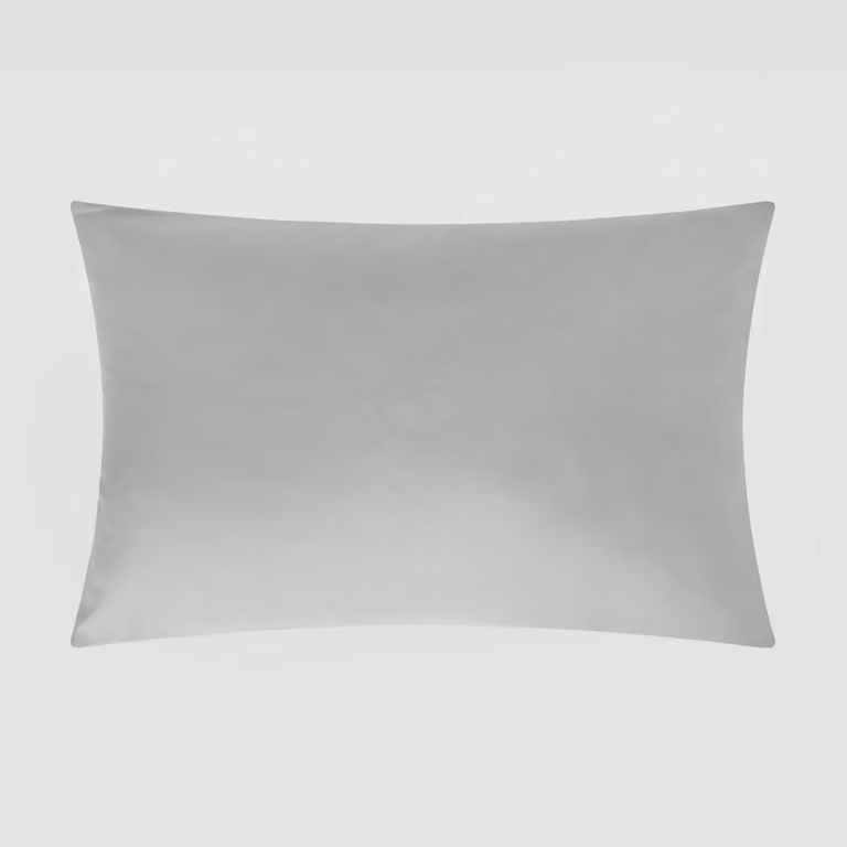 OHS 2 Pack Grey Microfibre Wrinkle Resistant Housewife Pillowcases, Standard Size