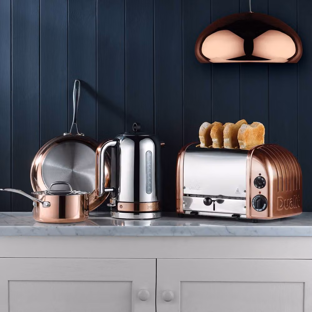Dualit Classic Stainless Steel Rapid Boil Kettle, 1.7 l, Copper and Silver – 3