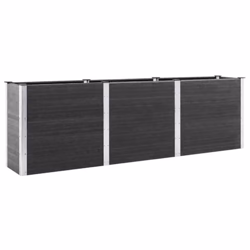 vidaXL Grey WPC Garden Raised Bed W: 300 cm, D: 50 cm, H: 91 cm – 1