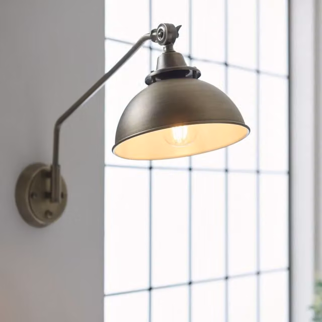 Pagazzi Madison Adjustable Antique Brass Wall Light in Gold – 1