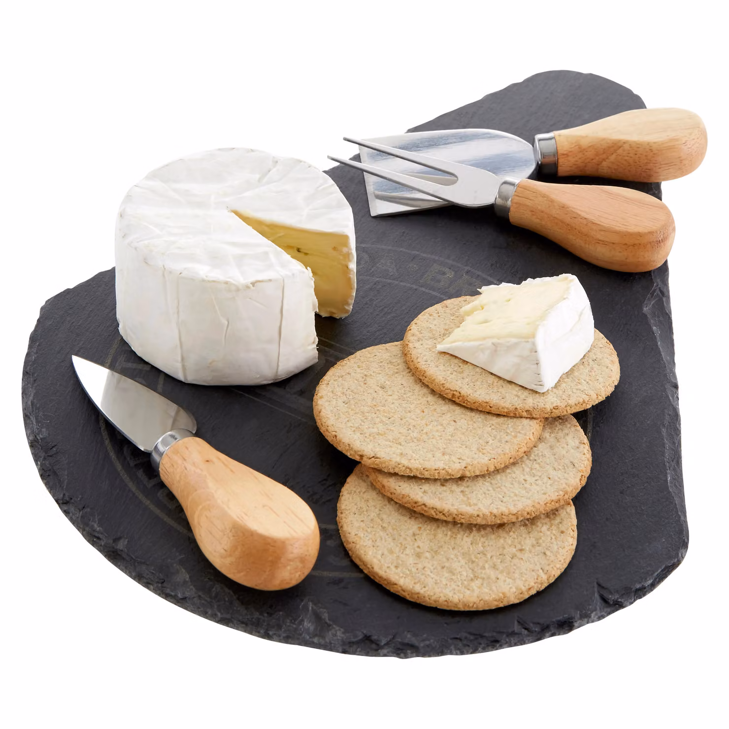 Orsina Carter 4-Piece Slate Cheese Set in Black and Grey – 2