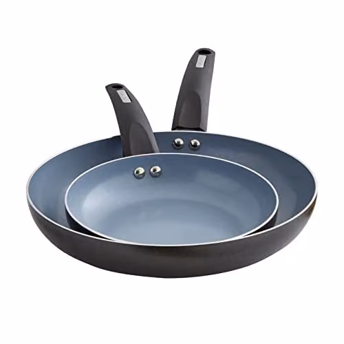 Tower T80300 Cerasure Induction Frying Pan Non-Stick 2 Piece Set, Grey, Ceramic Coating, 20 cm and 28 cm – 1