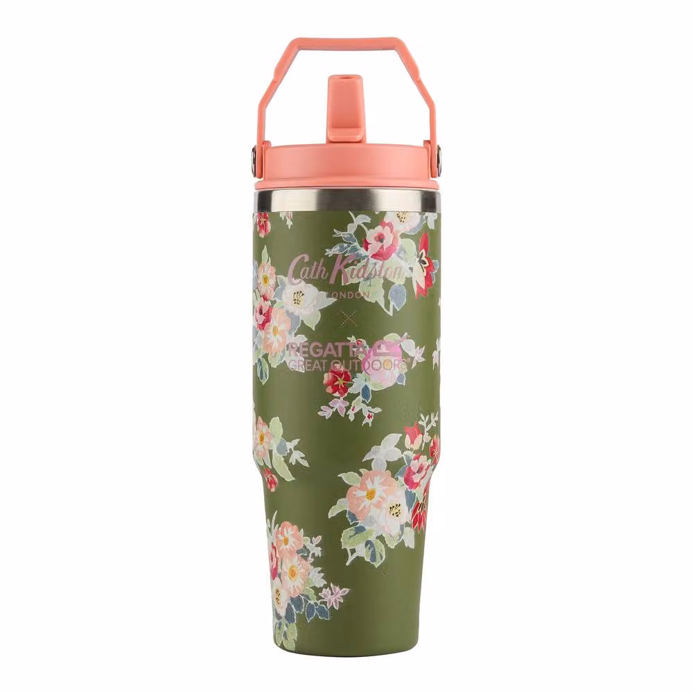 Regatta Cath Kidston Floral Stainless Steel Insulated Tumbler, Green, 0.9 l – 3