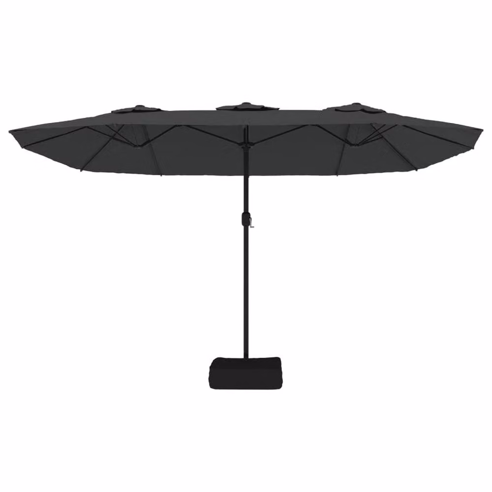Berkfield Home Elegant Double-Head Cantilever Parasol in Anthracite Grey, W: 445 cm, H: 265 cm, D: 245 cm – 3