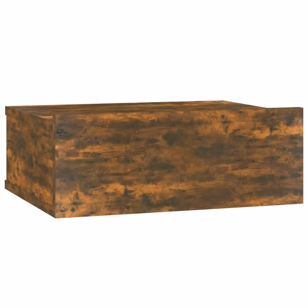 Berkfield Home Floating Nightstand in Smoked Oak Brown, W: 40 cm, D: 30 cm, H: 15 cm – 2