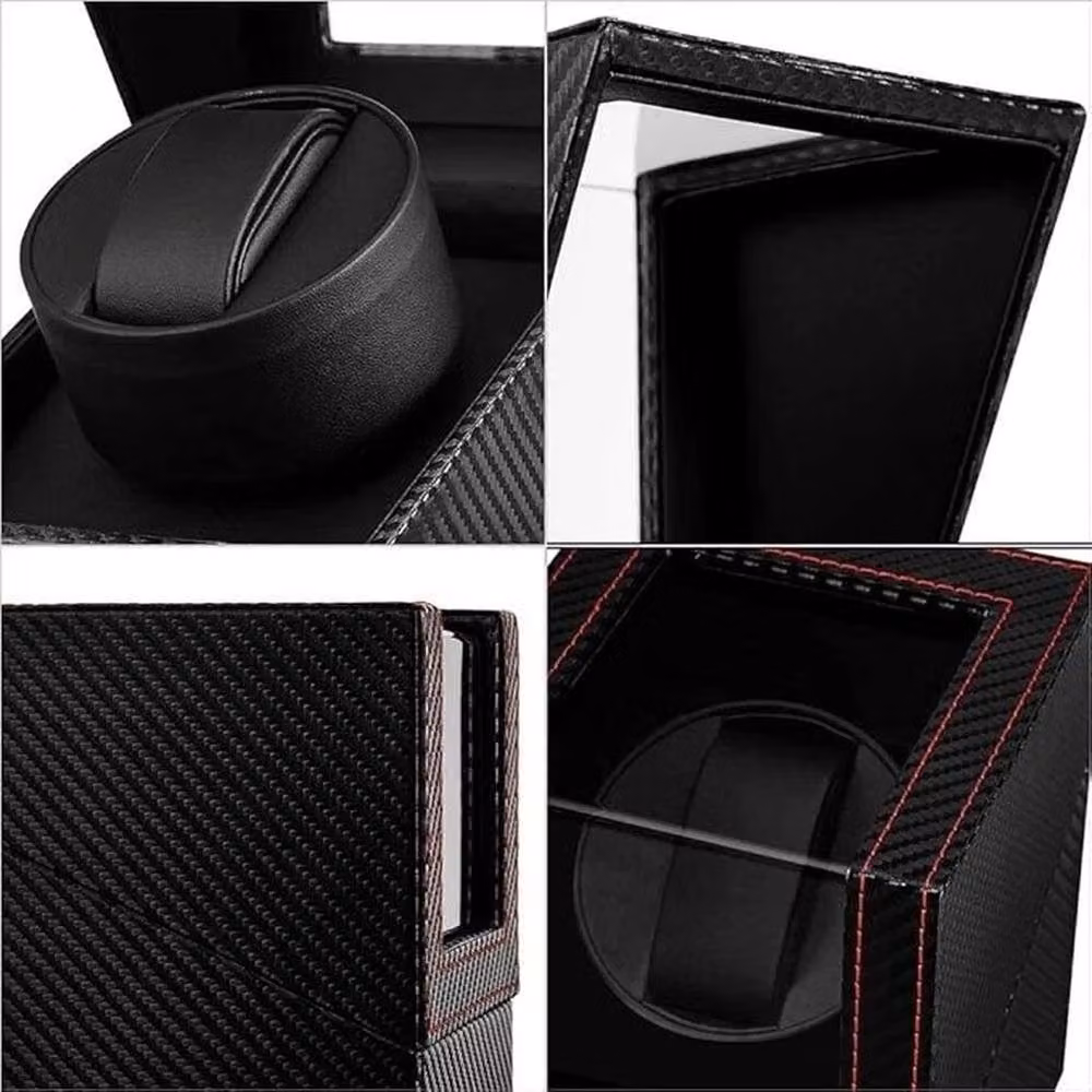 KORVIXA Single Automatic Watch Winder Display Box in Black, W/D/H: 5 x 5 x 5 cm – 3